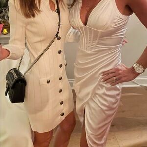 Ramy Brook White Long Sleeve Button cardigan Dress XXS/00